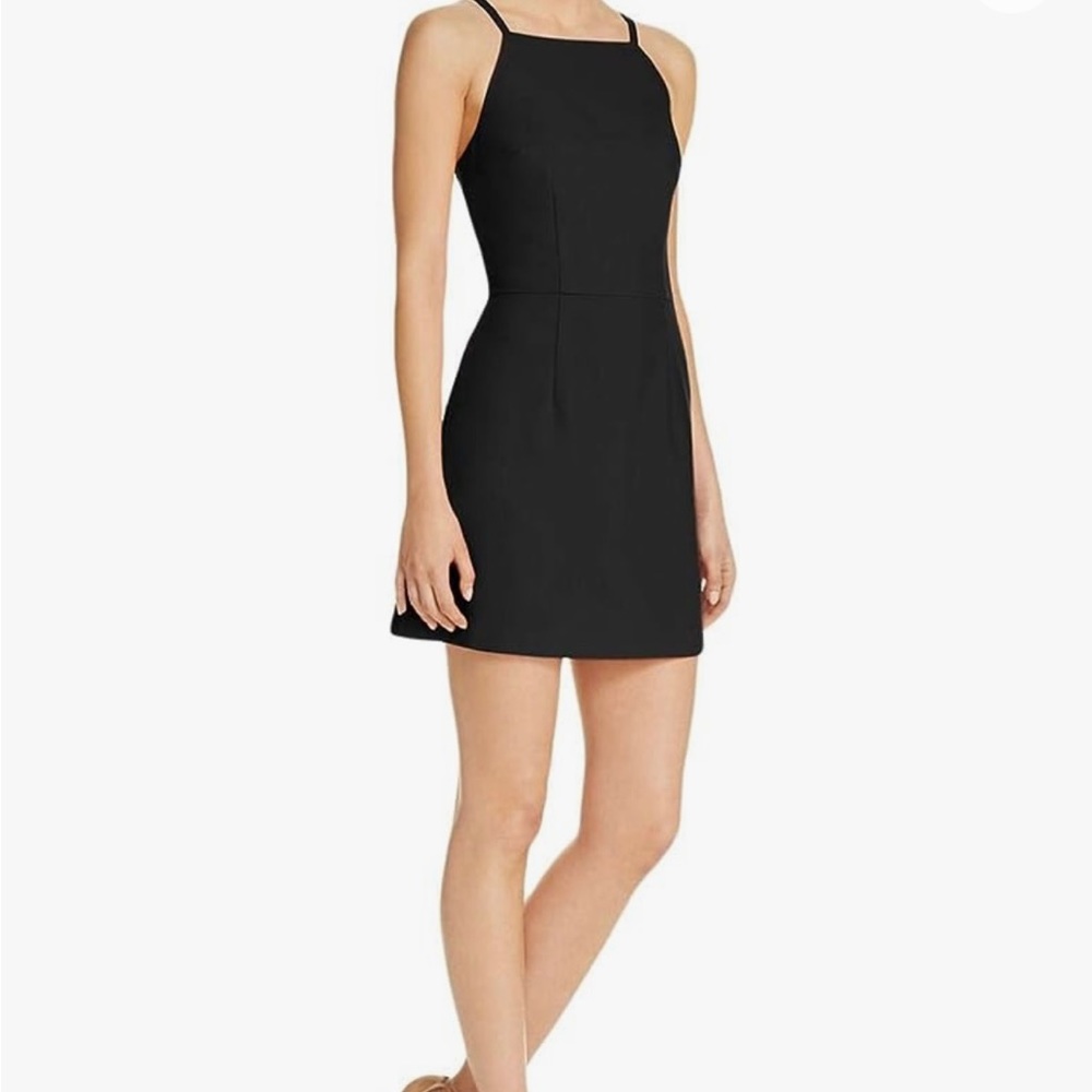 French connection square neck black dress
